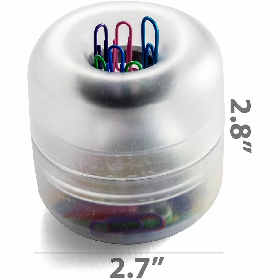 Image of Officemate Paper Clip Holder, 2-1/4"x2-1/4"x2-1/4", Frosted Clear
