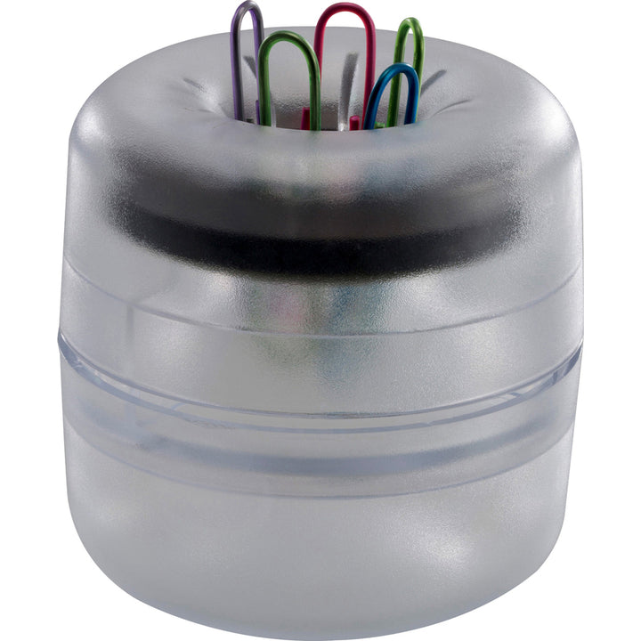 Image of Officemate Paper Clip Holder, 2-1/4"x2-1/4"x2-1/4", Frosted Clear