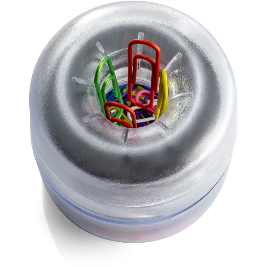 Image of Officemate Paper Clip Holder, 2-1/4"x2-1/4"x2-1/4", Frosted Clear