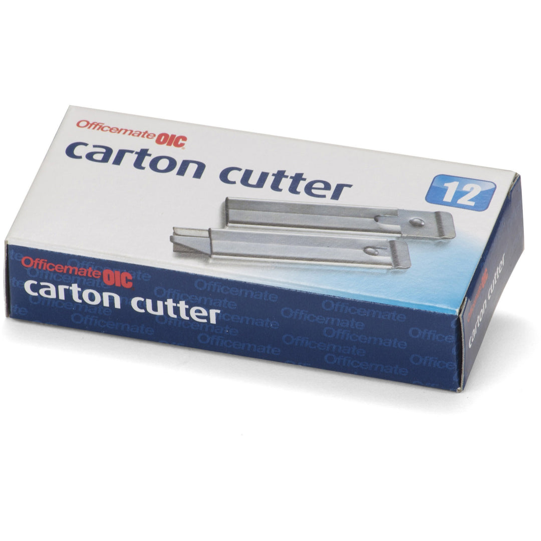 Image of Officemate Carton Cutter, Single-Sided Razor, 4"x1/8"x7/8",12/BX, SR