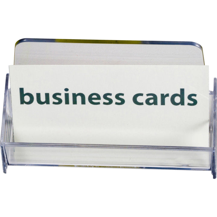 Image of Officemate Business Card Holder, 3-7/8"x1-7/8"x2-3/8", Clear