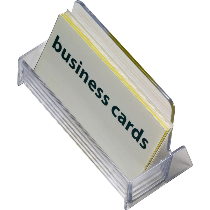 Image of Officemate Business Card Holder, 3-7/8"x1-7/8"x2-3/8", Clear