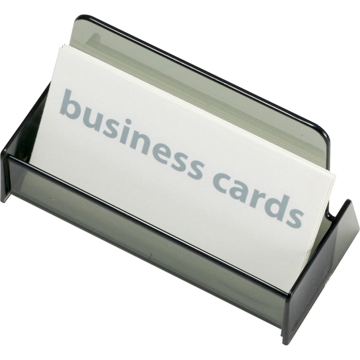 Image of Officemate Business Card Holder, 3-7/8"x1-7/8"x2-3/8", Smoke