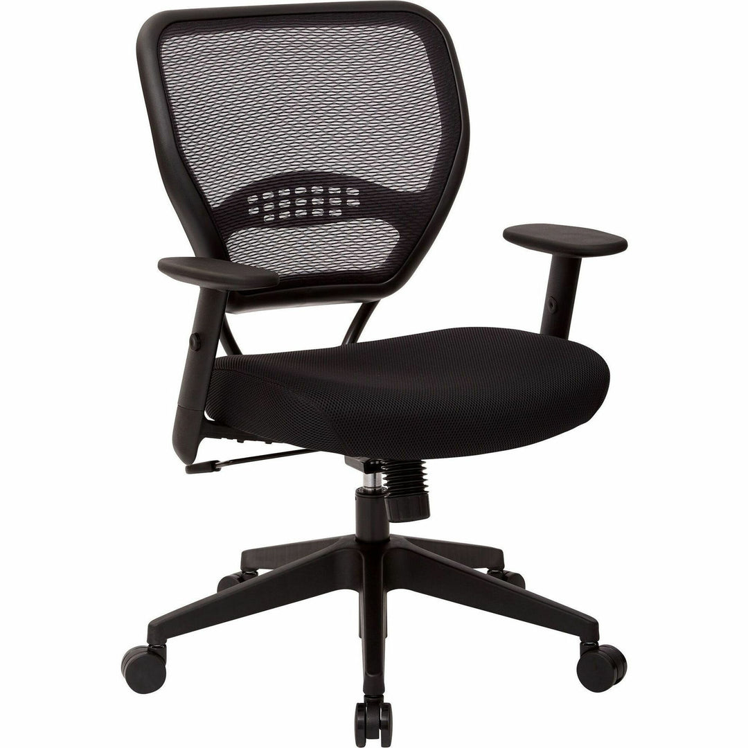 Image of OSP Furniture Managerial Low-Back Chair, 27"x26-1/2"x42", Black