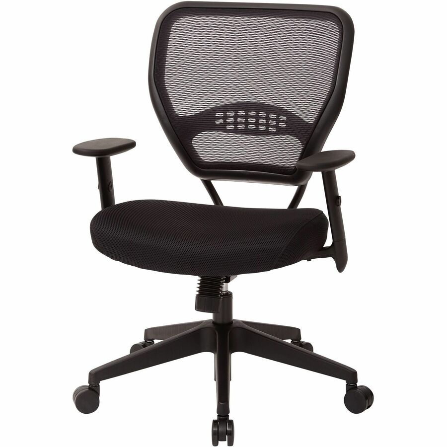 Image of OSP Furniture Managerial Low-Back Chair, 27"x26-1/2"x42", Black