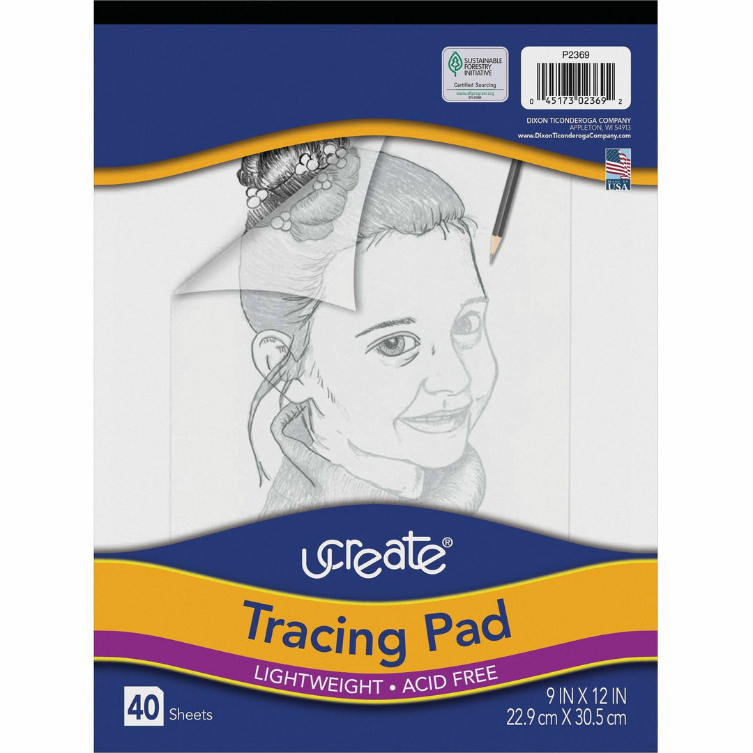 Image of Pacon® Tracing Pad,F/Sketches and Overlays,9"x12",40 Sheets, WE