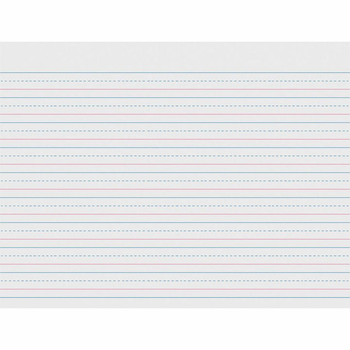 Image of Pacon 2421 Multi-Program Handwriting Papers, 500 Sheets, 0.50" Ruled, Unruled Margin, 10 1/2" x 8" Sheet Size, White Paper, Hard Cover, 1 Ream