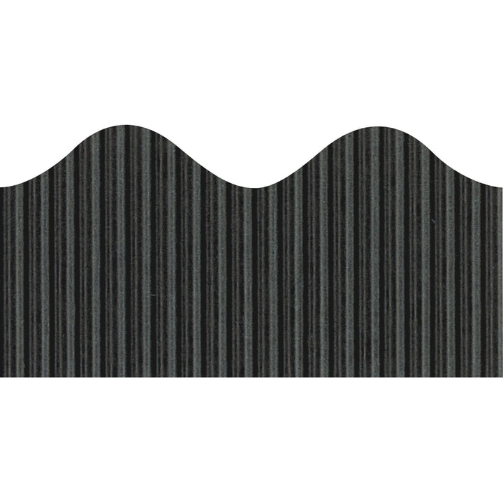 Image of Bordette 37304 Decorative Border, Rectangle with Scalloped Trim Shape, Pin-up, Fadeless, 2.25" W x 600" Length, Black, Paper, 1 Roll