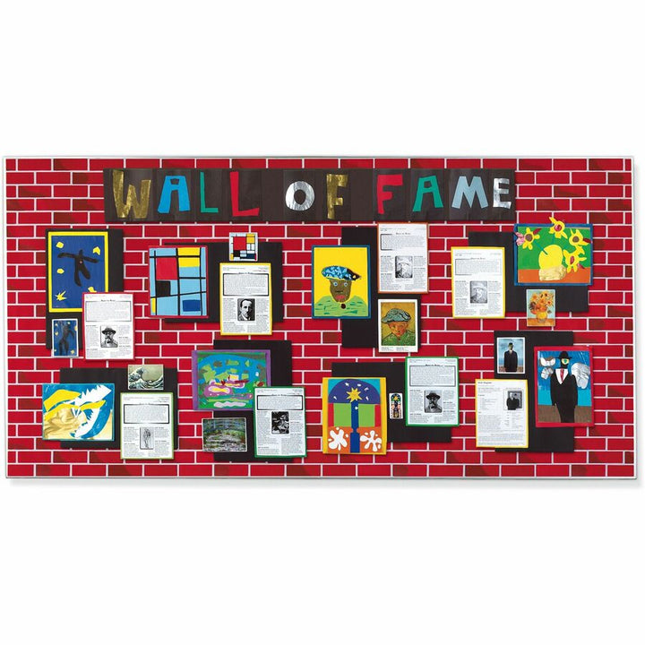 Image of Pacon® Fadeless Designs Bulletin Board Paper, Brick, 50 ft x 48", Red/White