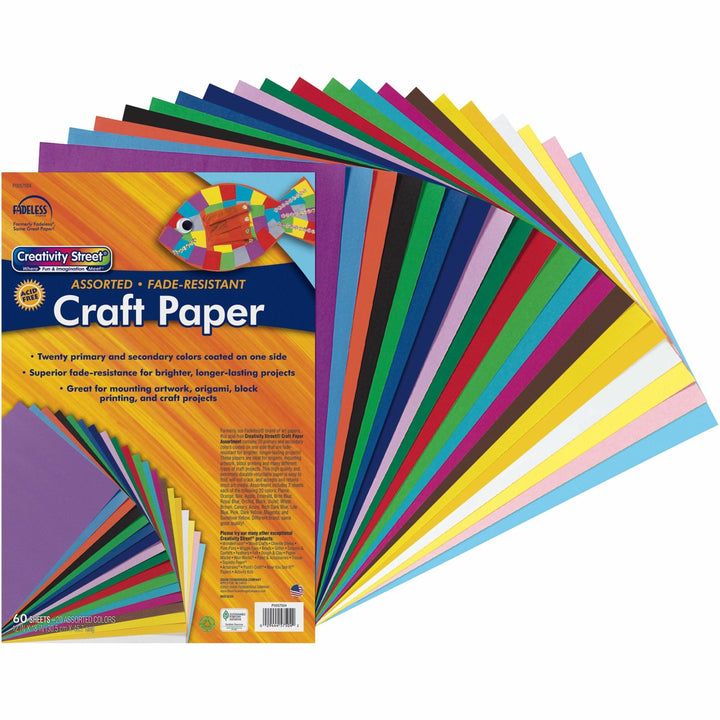 Image of Pacon® Fadeless Sheets, 12"x18", 60 Sh/PK, 20 Assorted Colors