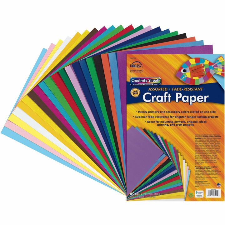 Image of Pacon® Fadeless Sheets, 12"x18", 60 Sh/PK, 20 Assorted Colors