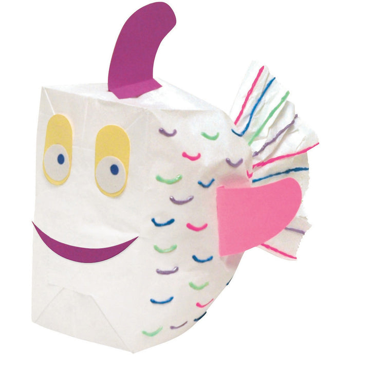 Image of Creativity Street 72140 Kraft Bag, Art Project, Craft Project, Bag, Hat, 11" H x 6" Width, Assorted, Kraft, 28 / Pack