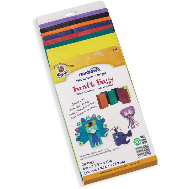 Image of Creativity Street 72140 Kraft Bag, Art Project, Craft Project, Bag, Hat, 11" H x 6" Width, Assorted, Kraft, 28 / Pack