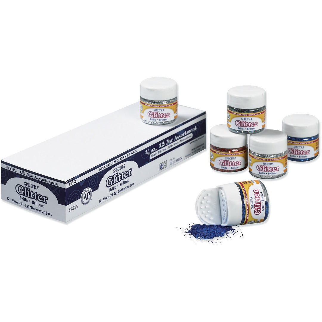 Image of Spectra 91356 Glitter Sparkling Crystals, 5 Color(s), Assorted, 0.75 oz, 1 Set