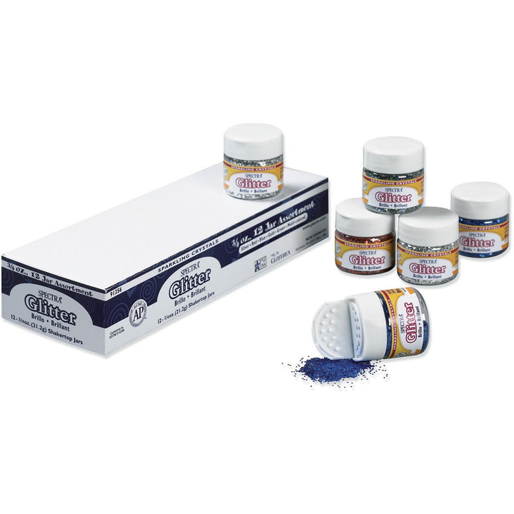 Image of Spectra 91356 Glitter Sparkling Crystals, 5 Color(s), Assorted, 0.75 oz, 1 Set
