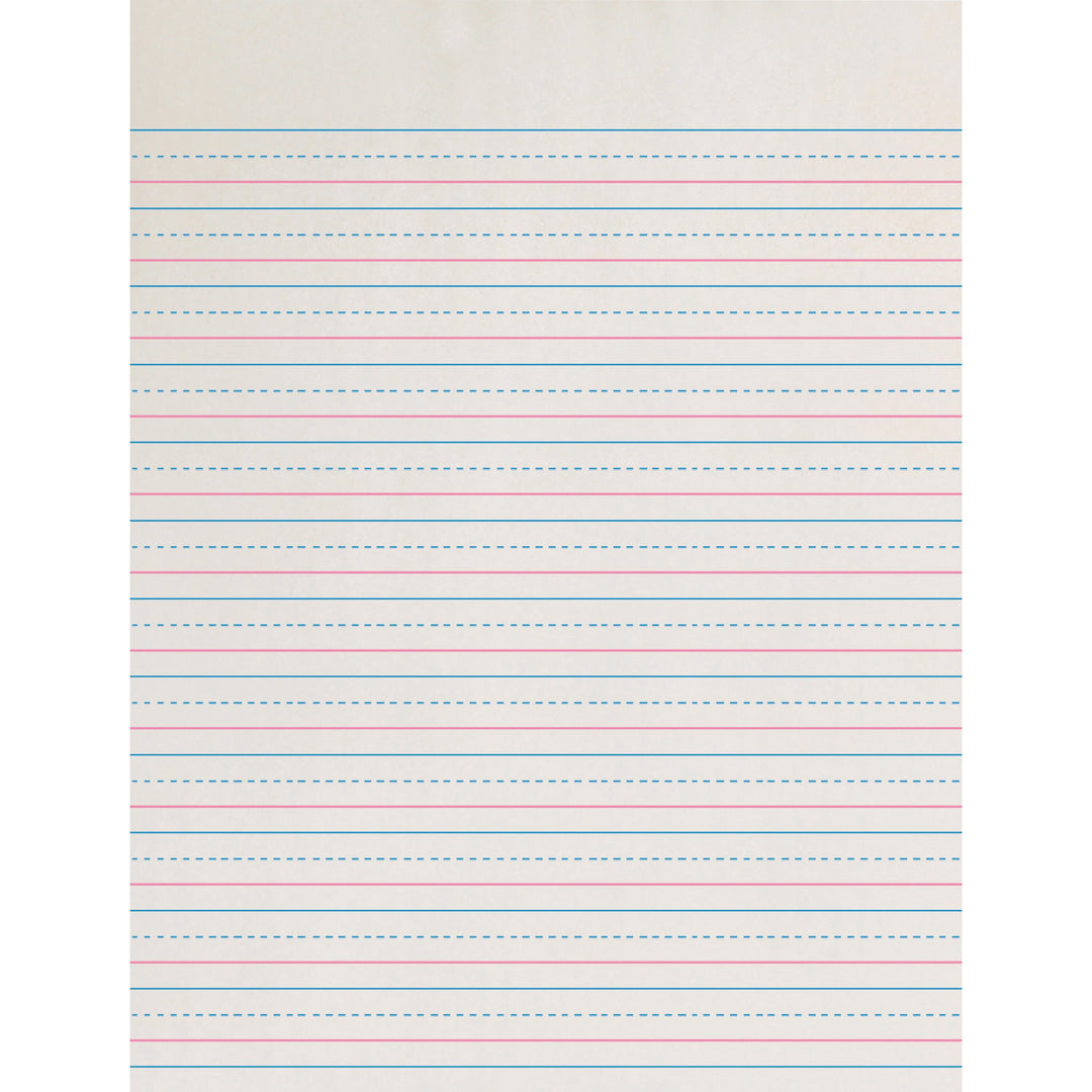 Image of Pacon® Newsprint w/Broken Midline,1/2"Rule, 8"x10-1/2", 500/RM,WE