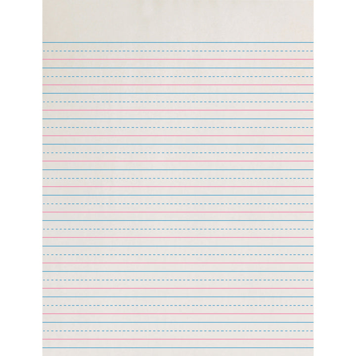 Image of Pacon® Newsprint w/Broken Midline,1/2"Rule, 8"x10-1/2", 500/RM,WE