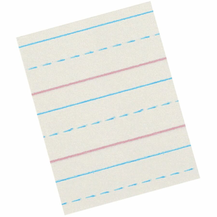 Image of Pacon® Newsprint w/Broken Midline,1/2"Rule, 8"x10-1/2", 500/RM,WE