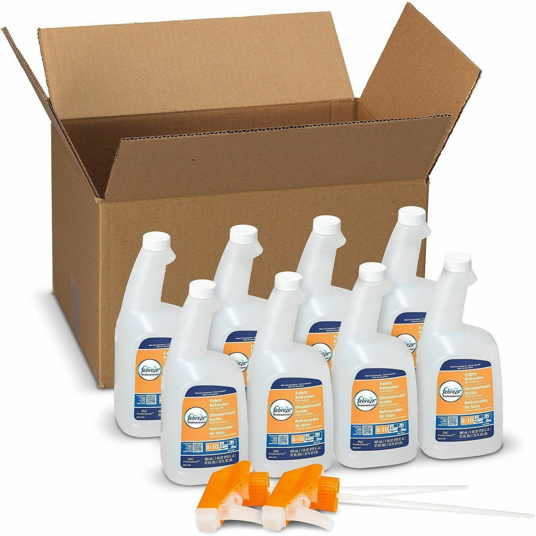 Image of Febreze 32801 Fabric Refresher Spray, Spray, 32 fl oz (1 quart), Fresh Scent, 8 / Carton, White