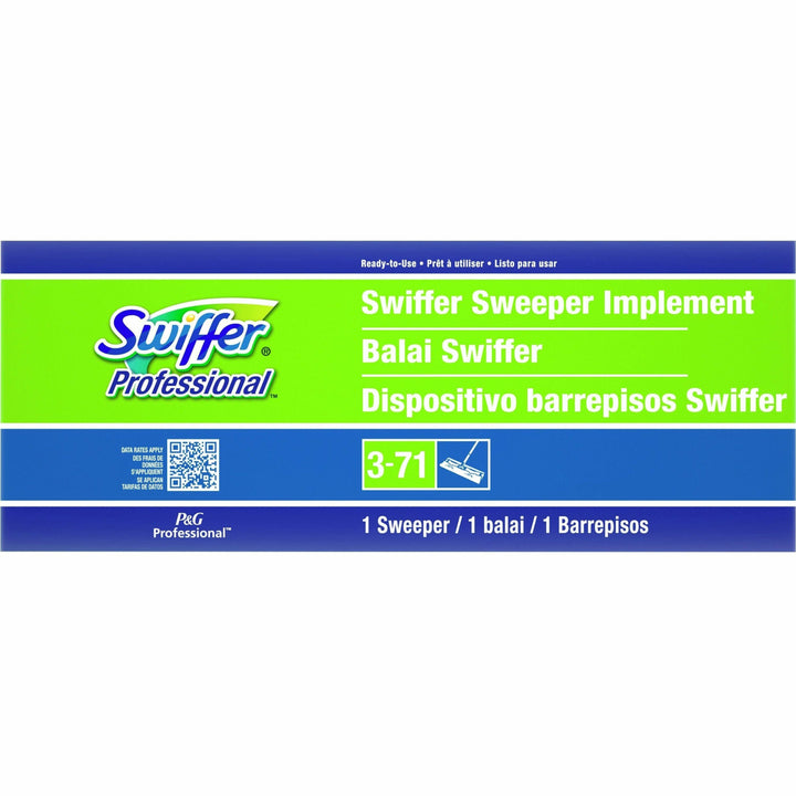 Image of Swiffer 16907106 Professional Sweeper, 10" W Head, Swivel Head, Lightweight, Green, 1 Each