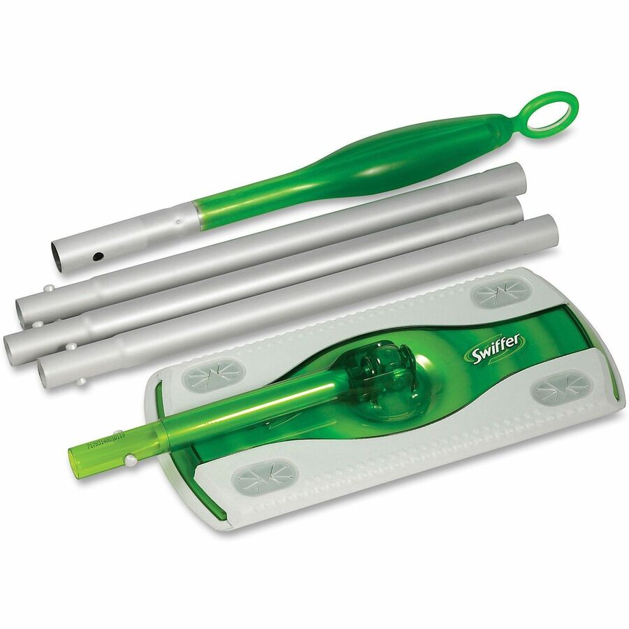 Image of Swiffer 16907106 Professional Sweeper, 10" W Head, Swivel Head, Lightweight, Green, 1 Each