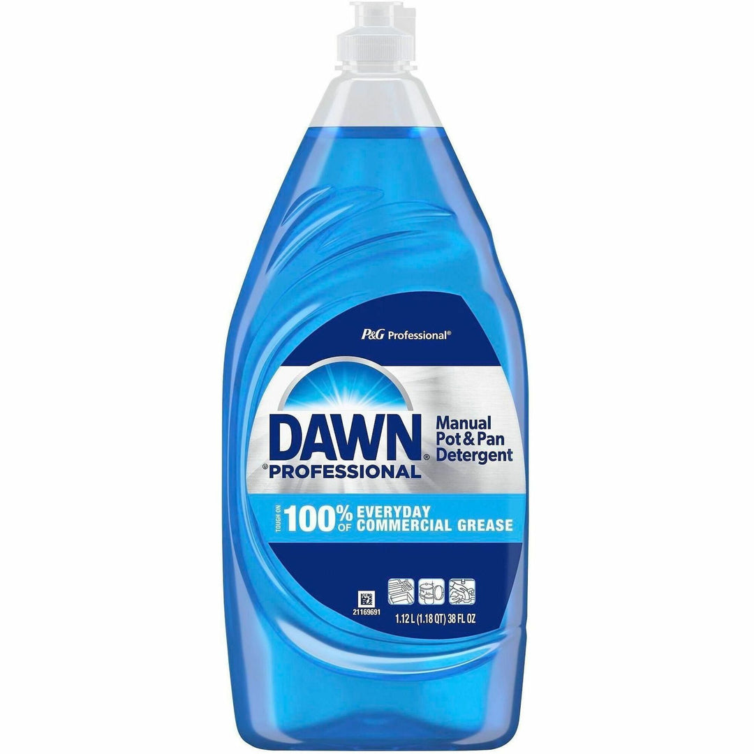 Image of Dawn 16905112 Manual Dishwashing Liquid, Liquid, 38 fl oz (1.2 quart), Recommended For: Grease Remover, Soil Remover, Blue, 1 Bottle