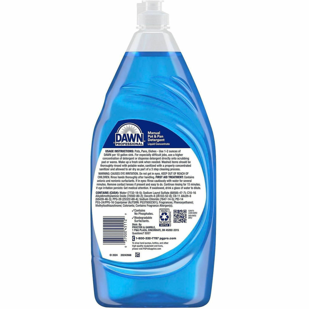 Image of Dawn 16905112 Manual Dishwashing Liquid, Liquid, 38 fl oz (1.2 quart), Recommended For: Grease Remover, Soil Remover, Blue, 1 Bottle