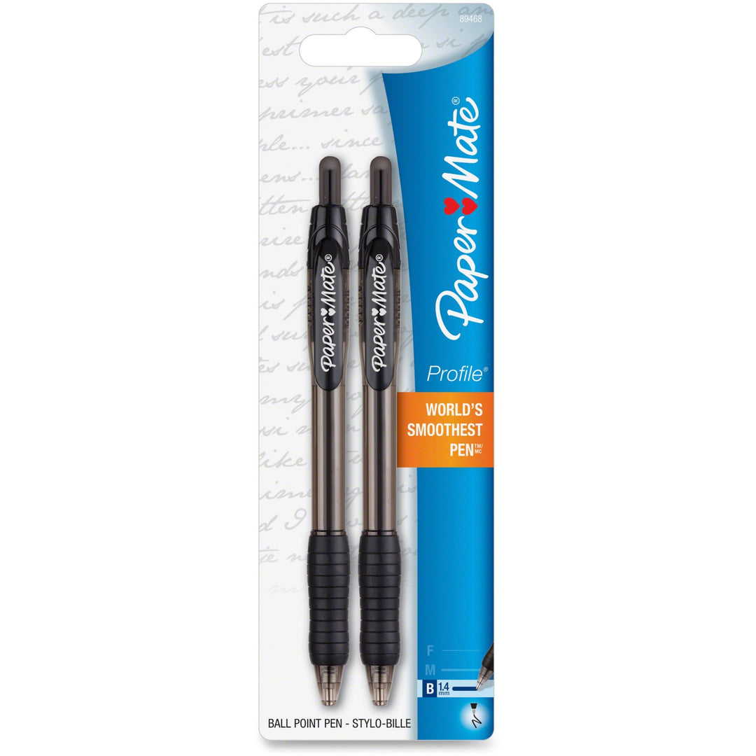 Image of Paper Mate® Ballpoint Pen,1.4mm,Translucent Black Barrel/BK Ink