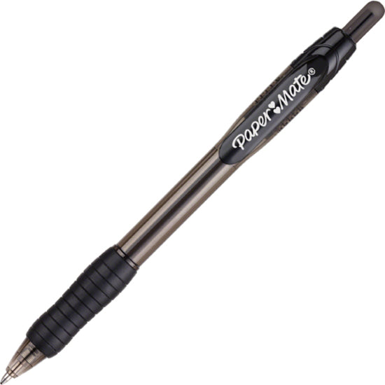 Image of Paper Mate® Ballpoint Pen,1.4mm,Translucent Black Barrel/BK Ink