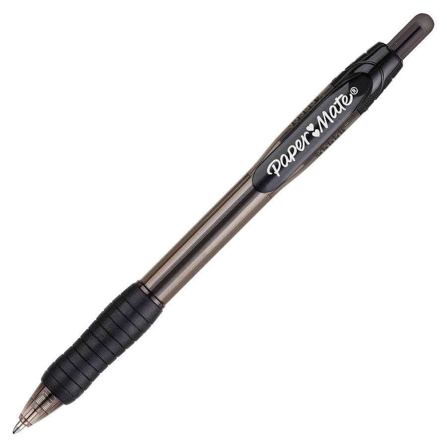 Image of Paper Mate® Ballpoint Pen,1.4mm,Translucent Black Barrel/BK Ink