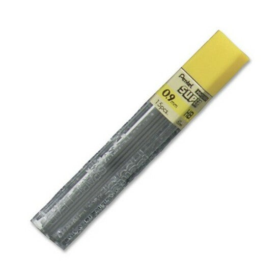 Image of Pentel 50-9-HB Super Hi-Polymer Leads, 0.9 mm , Bold Point, HB, Black Lead, 15 / Tub
