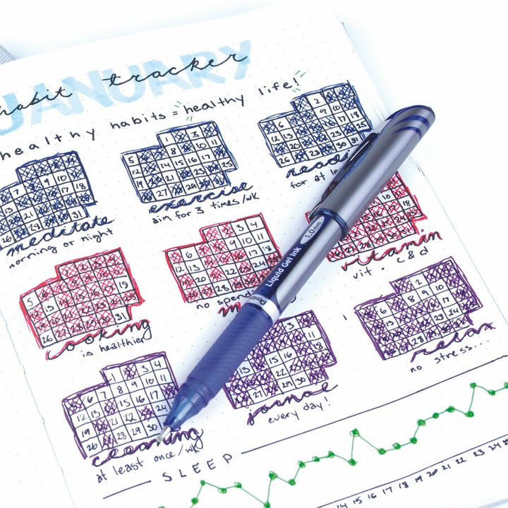 Image of Pentel® Liquid Gel Pen, Refillable, 1.0mm, Blue Barrel/Ink