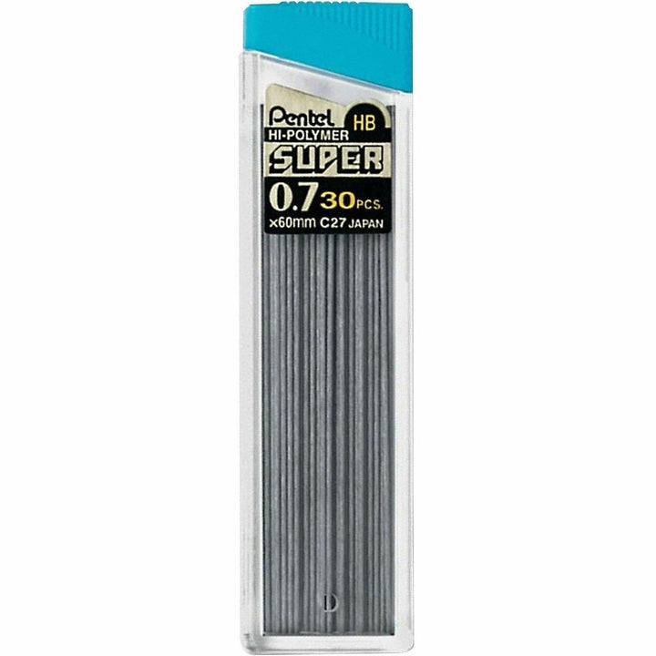 Image of Pentel C27-HB Super Hi-Polymer Leads, 0.7 mm , Medium Point, HB, Black Lead, 30 / Tub