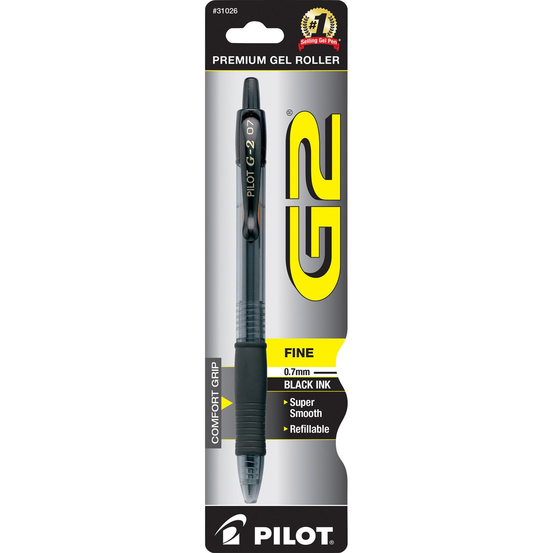 Image of Pilot® G2 Gel Pen, Retractable, Fine Point, Black