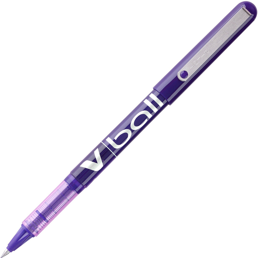 Image of Pilot® Roller Pen, V-Ball Liquid Ink, Xtra Fine, Purple Barrel/ Ink