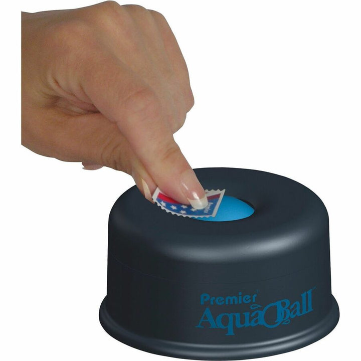 Image of Premier® AquaBall Floating Ball Envelope Moistener, 1.25" x 1.25" x 5.38", Black/Blue