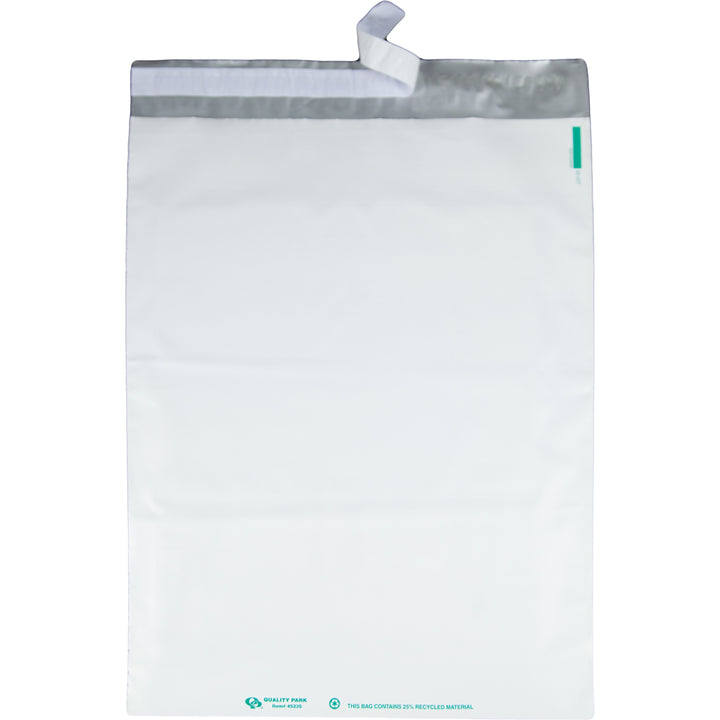 Image of Quality Park 45235 White Poly Mailing Envelopes, Catalog, 14" W x 19" Length, Self-sealing, White, Polyethylene, 100 / Pack