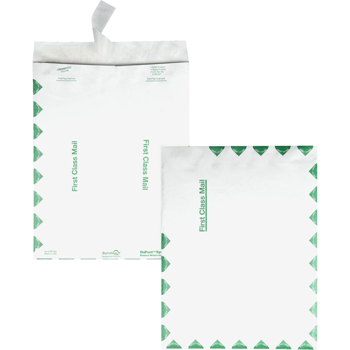 Image of Survivor® Lightweight 14 lb Tyvek Catalog Mailers, First Class, #6 1/2, Square Flap, Redi-Strip Adhesive Closure, 6 x 9, White, 100/Box