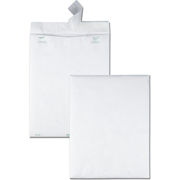 Image of Survivor® Lightweight 14 lb Tyvek Catalog Mailers, #15 1/2, Square Flap, Redi-Strip Adhesive Closure, 12 x 16, White, 100/Box