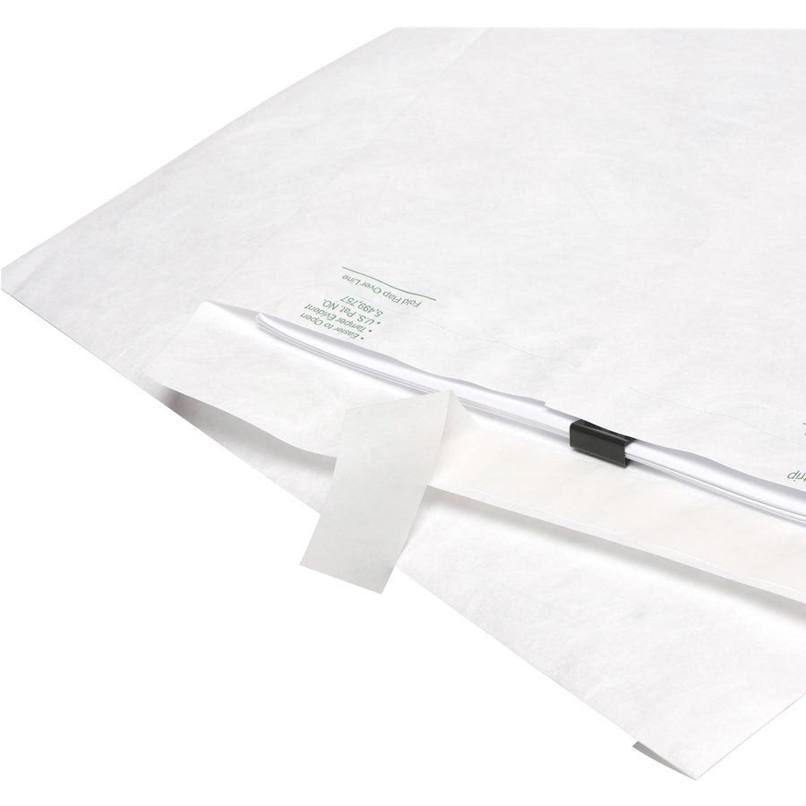 Image of Survivor® Lightweight 14 lb Tyvek Catalog Mailers, #15 1/2, Square Flap, Redi-Strip Adhesive Closure, 12 x 16, White, 100/Box