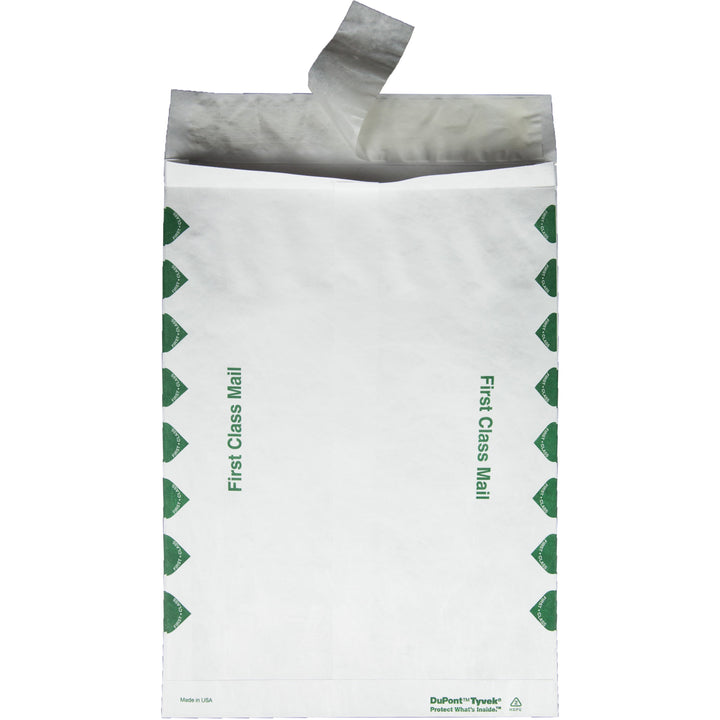 Image of Survivor® Heavy 18 lb Tyvek Open End Expansion Mailers, First Class, #13 1/2, Square Flap, Redi-Strip Closure, 10 x 13, White, 100/CT