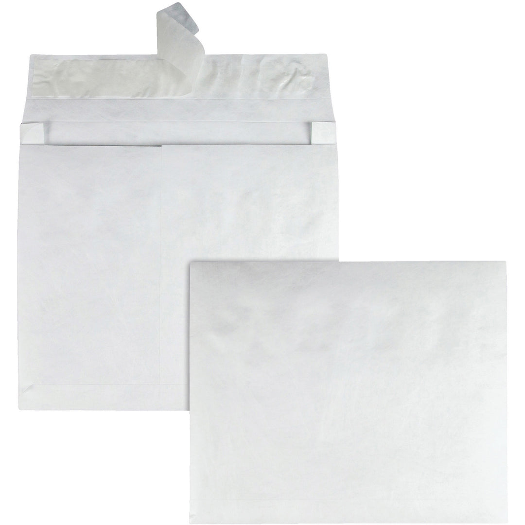 Image of Survivor® Heavyweight 18 lb Tyvek Open End Expansion Mailers, #13 1/2, Square Flap, Redi-Strip Adhesive Closure, 10 x 13, White, 100/CT