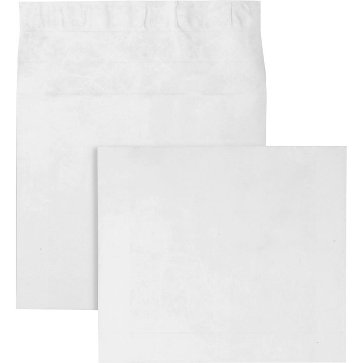 Image of Survivor® Heavyweight 18 lb Tyvek Open End Expansion Mailers, #15 1/2, Square Flap, Redi-Strip Adhesive Closure, 12 x 16, White, 100/CT