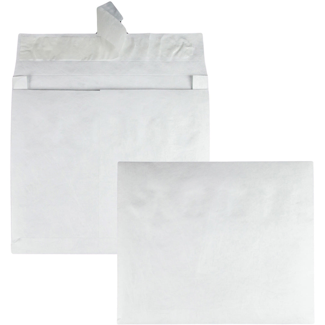 Image of Survivor® Lightweight 14 lb Tyvek Open End Expansion Mailers, #13 1/2, Square Flap, Redi-Strip Adhesive Closure, 10 x 13, White, 100/CT