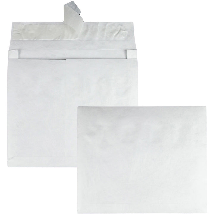 Image of Survivor® Lightweight 14 lb Tyvek Open End Expansion Mailers, #13 1/2, Square Flap, Redi-Strip Adhesive Closure, 10 x 13, White, 100/CT
