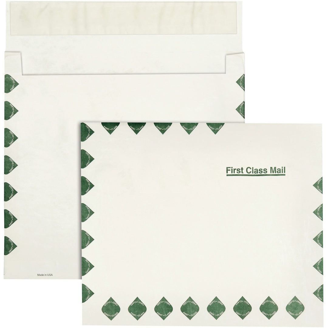 Image of Survivor® Light 14 lb Tyvek Open End Expansion Mailers, First Class, #13 1/2, Square Flap, Redi-Strip Closure, 10 x 13, White, 100/CT