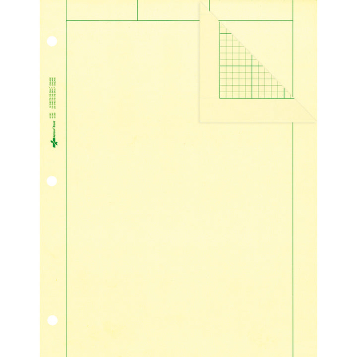 Image of Rediform® Computation Pad, 5"x5" Quad, 8-1/2"x11", 100 Sheets,Green