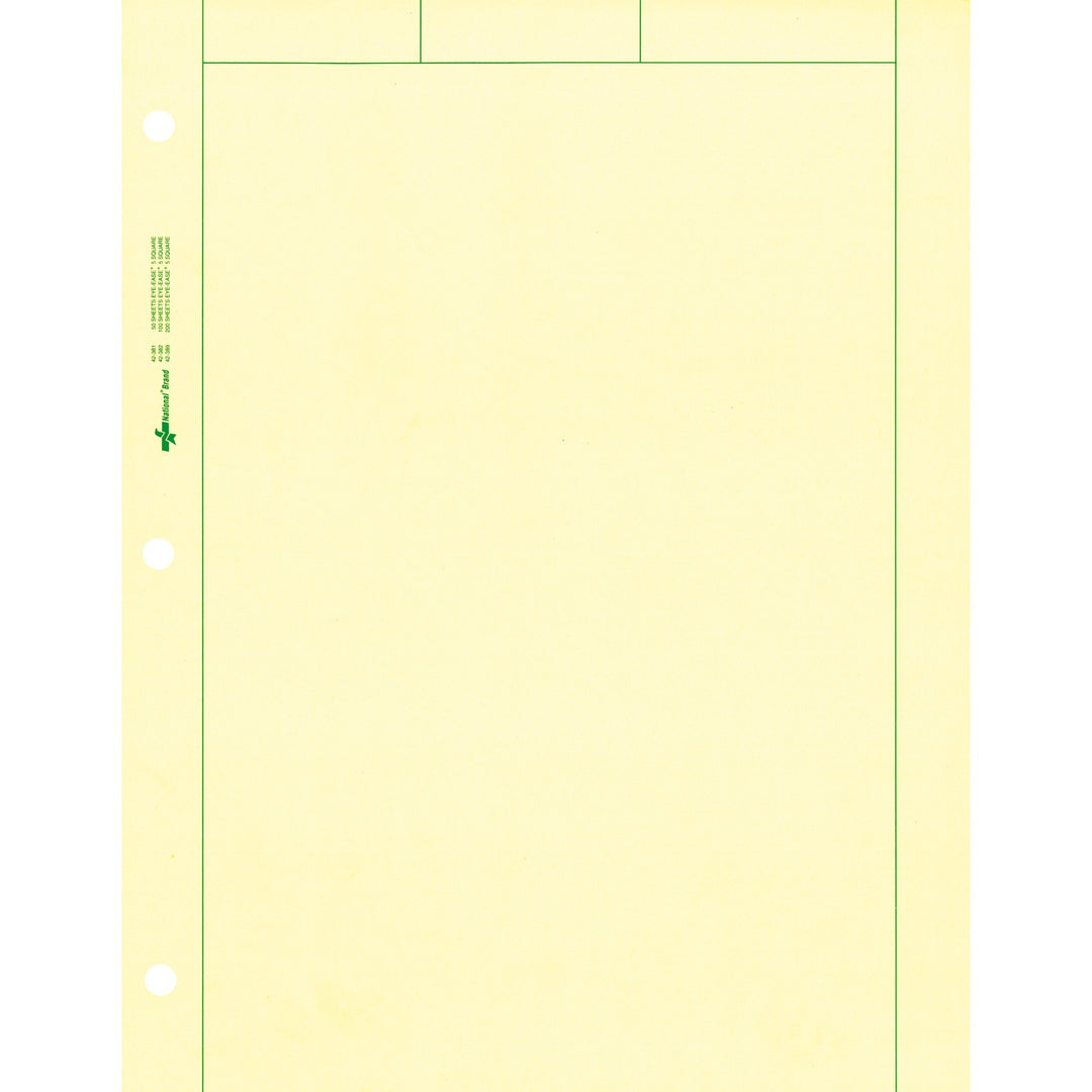 Image of Rediform® Computation Pad, 5"x5" Quad, 8-1/2"x11", 100 Sheets,Green