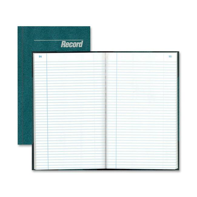 Image of Rediform® Record Book, Record-Ruled, 300 Pages, 12-1/4"x7-1/4", Blue