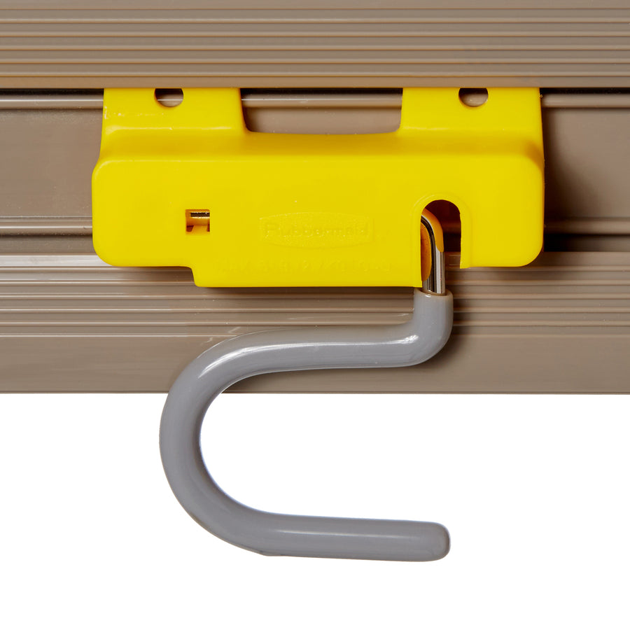 Image of Rubbermaid Commercial 199300 GRAY Closet Organizer / Tool Holder, 34" Length, Double Hook, Gray, 1 Each